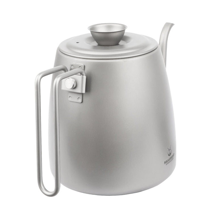 
                  
                    Titanium Pour-Over Kettle 1200ml/42.2 fl oz - SilverAnt Outdoors
                  
                