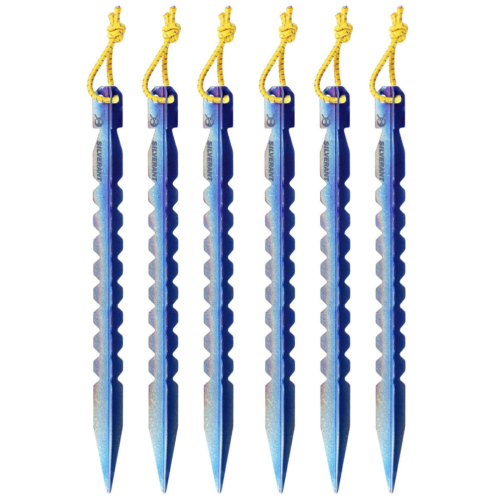 Titanium Y-Shape Tent Stakes - Large 6-Pack - SilverAnt Outdoors