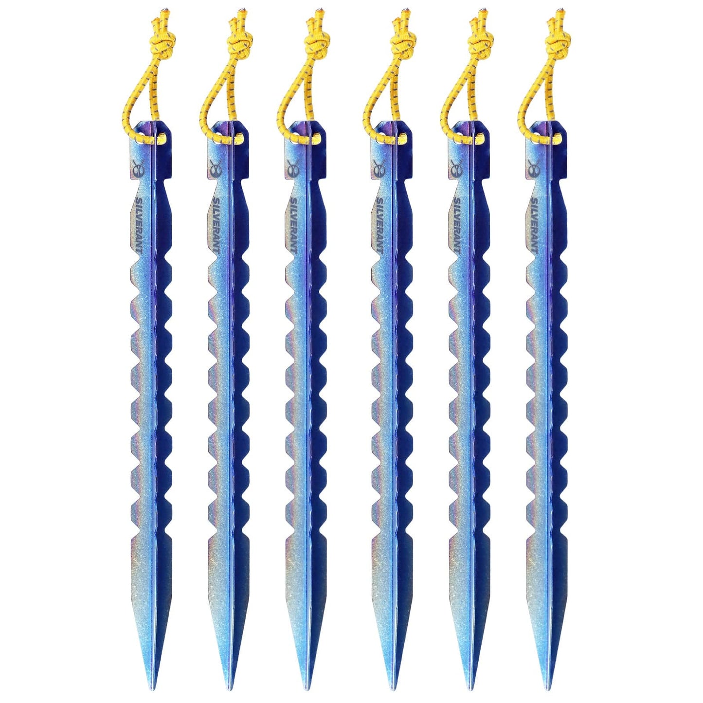 Titanium Y-Shape Tent Stakes - Medium 6-Pack | SilverAnt Outdoors Titanium Y-Shape Tent Stakes - Medium 6-Pack | Silverant Outdoors
