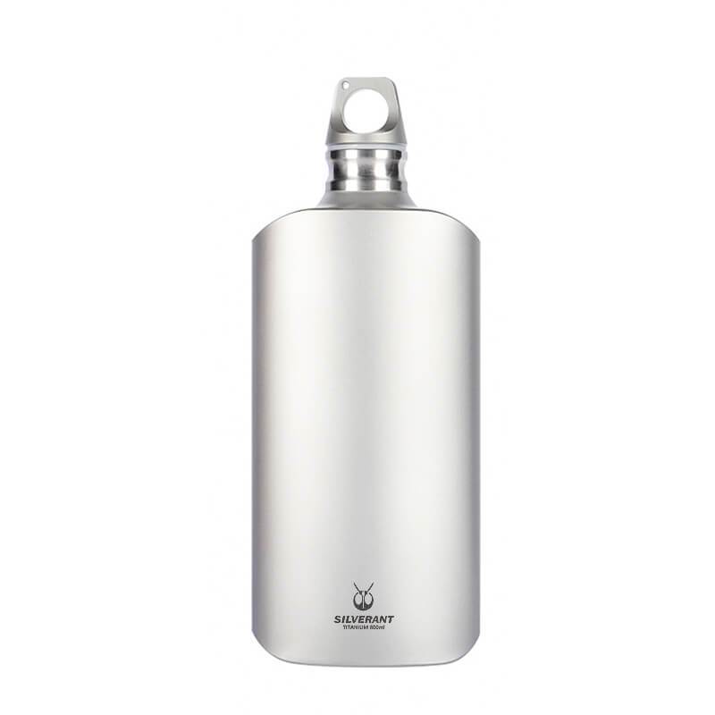 Titanium Water Bottle 800ml/28.16 fl oz - Slim - SilverAnt Outdoors