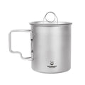 Ultralight Titanium Cup With Lid - 4 Sizes