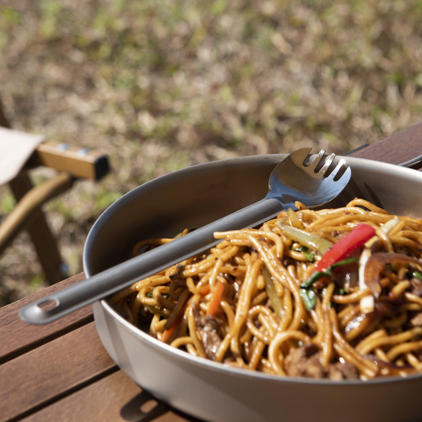Long Handle Titanium Spork | SilverAnt Outdoors