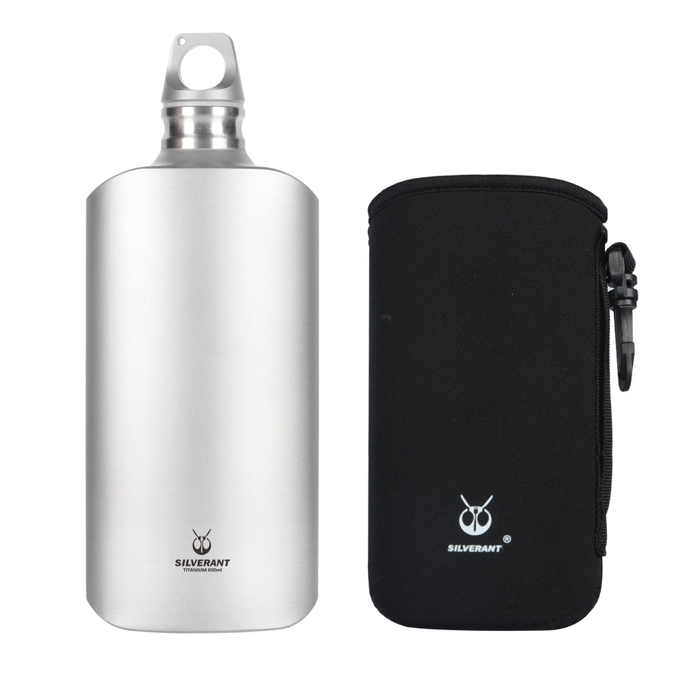 
                  
                    Titanium Water Bottle 800ml/28.16 fl oz - Slim - SilverAnt Outdoors
                  
                