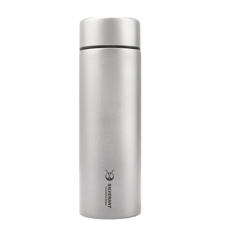 Titanium Double-Wall Insulated Thermos Flask 400ml/14fl oz - SilverAnt Outdoors