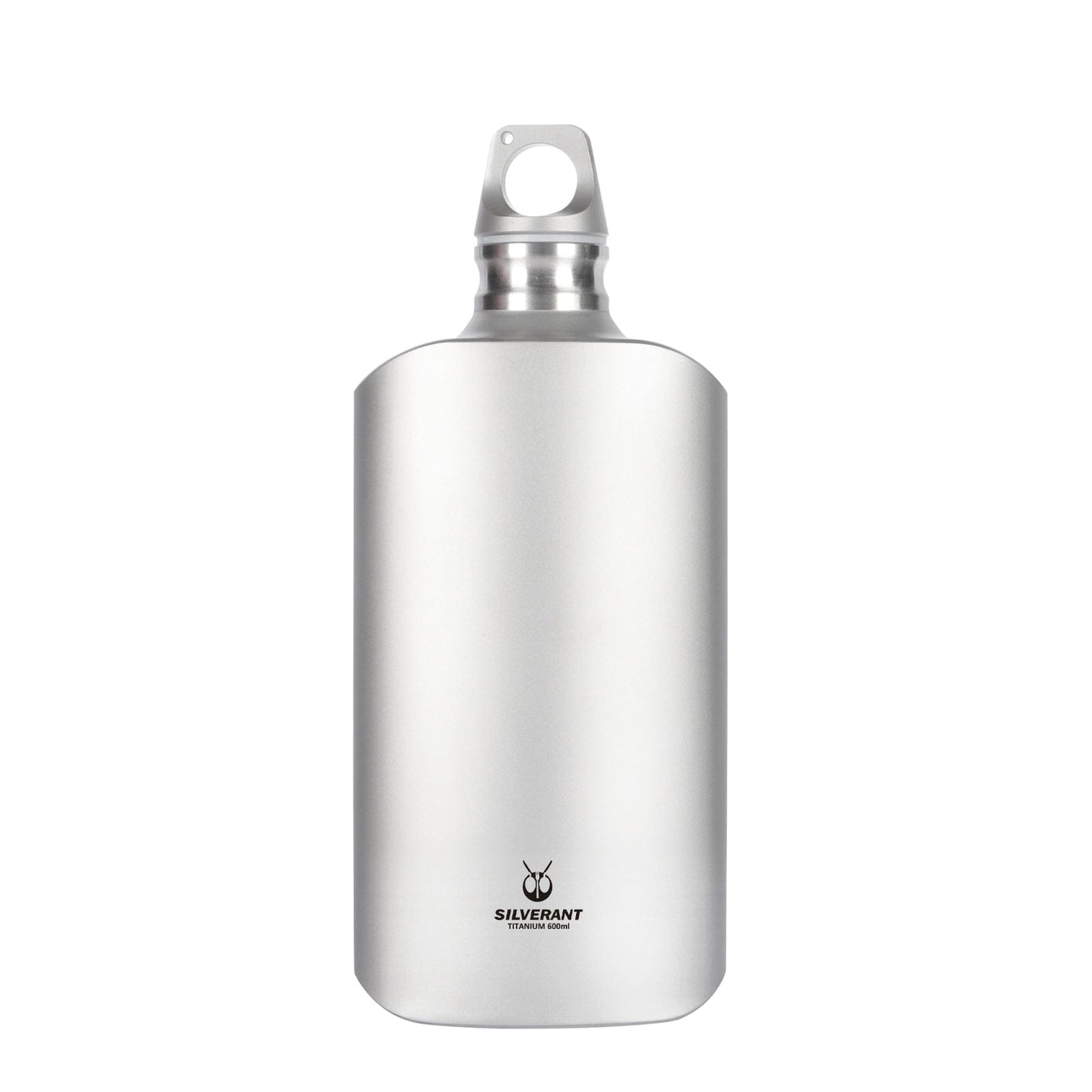 Titanium Water Bottle 600ml/21 fl oz - Slim - SilverAnt Outdoors