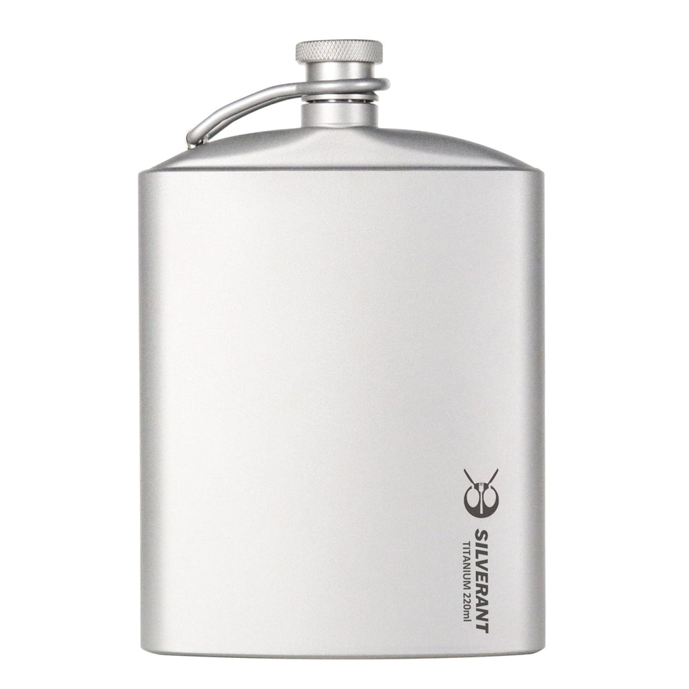 Titanium Hip Flask & Funnel - 220ml/7.74 fl oz - SilverAnt Outdoors