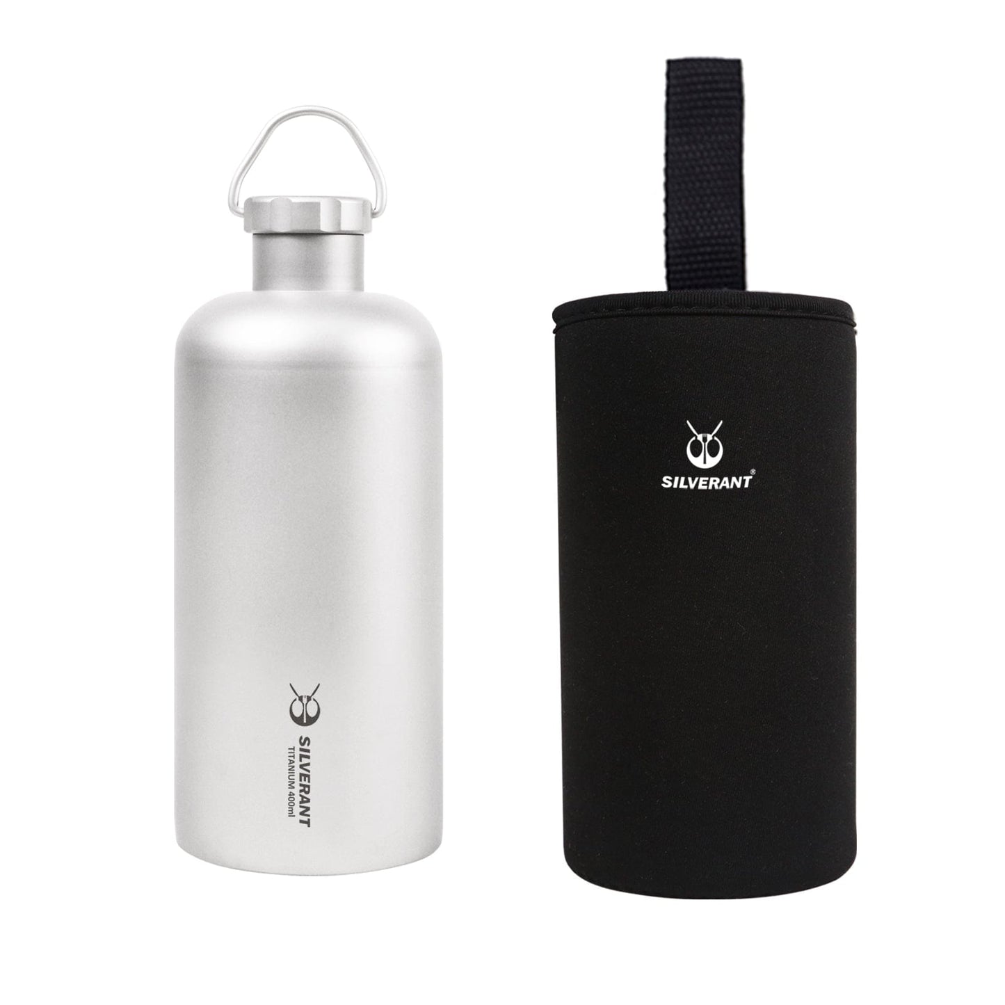 
                  
                    Ultralight Titanium Water Bottle 400ml/14 fl oz - SilverAnt Outdoors
                  
                